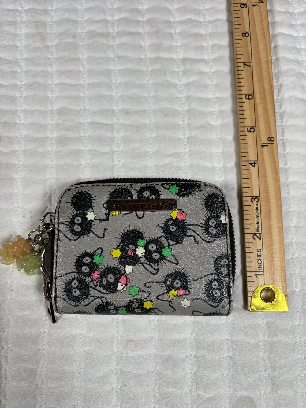 Studio Ghibli Spirited Away Soot Sprite Zip Around Wallet Coin Purse ID Holder